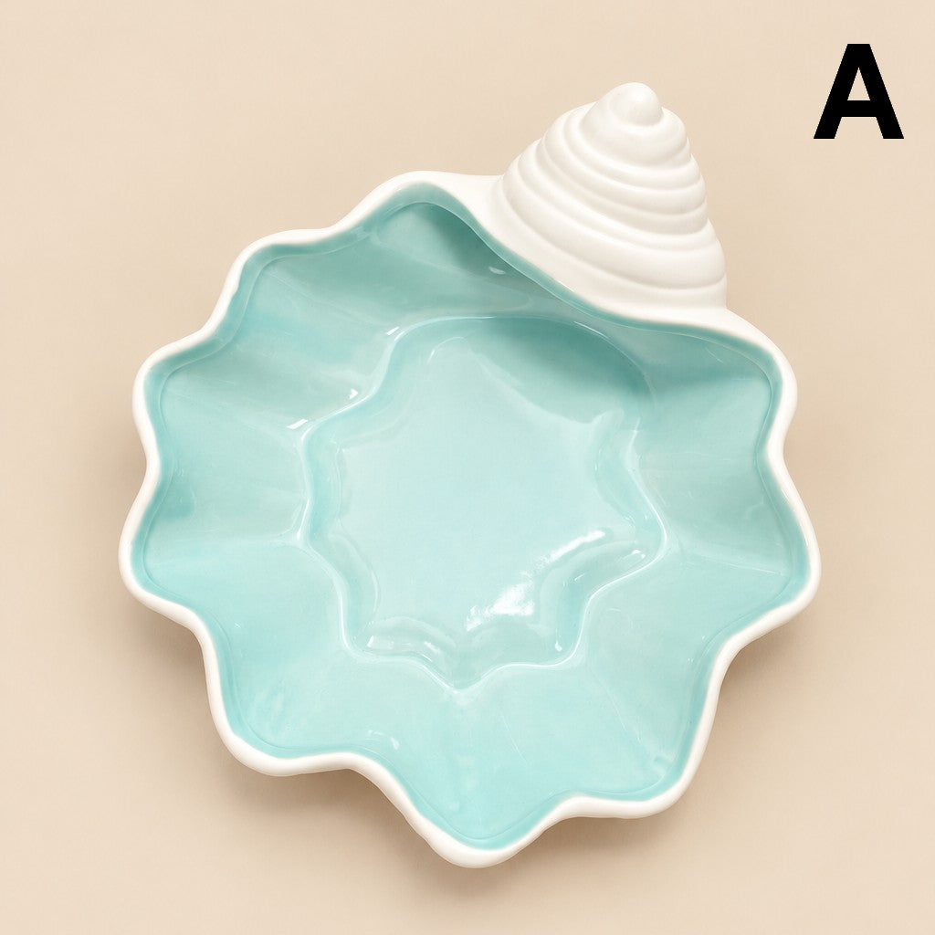 Ceramic Seashell & Starfish Decorative Trinket Dish| 40CP102
