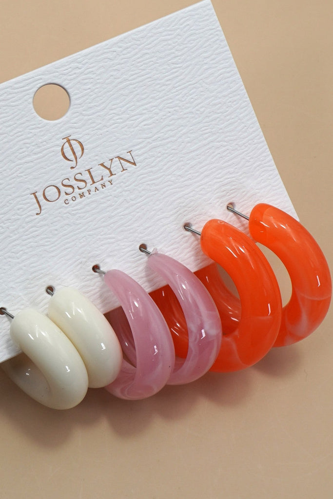 MULTI CLASSIC PC HOOP TRIO EARRINGS | 40E458