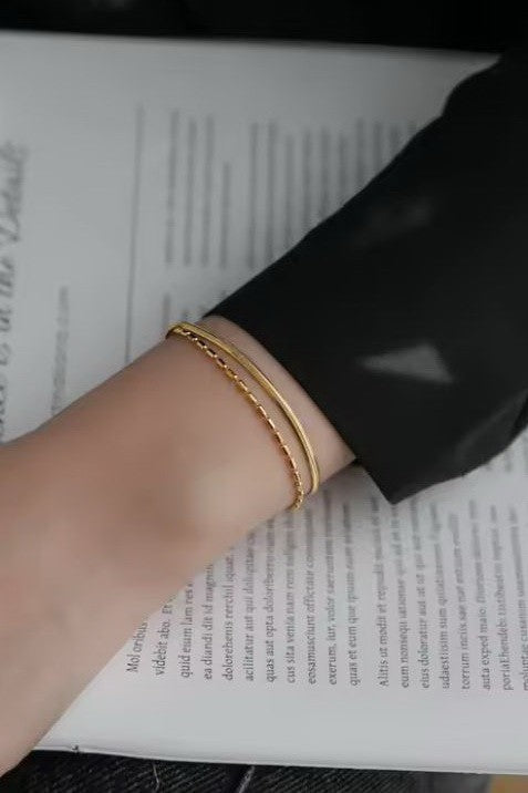 18K STAINLESS STEEL TARNISH FREE LAYERED BRACELET | 40B5208