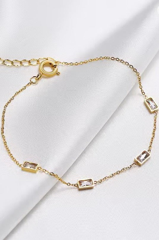 18K STAINLESS STEEL TARNISH FREE RHINE BRACELET | 40B5210