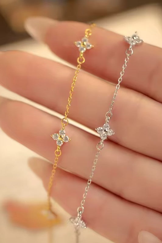 18K STAINLESS STEEL TARNISH FREE FLOWER BRACELET | 40B5213