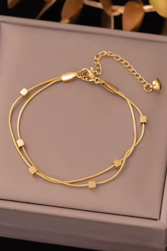 18K STAINLESS STEEL TARNISH FREE LAYERED BRACELET | 40B5211