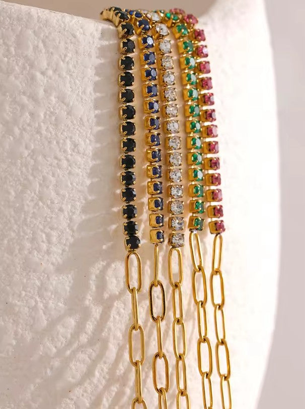 18K STAINLESS STEEL TARNISH FREE MIX BRACELET | 40B5215