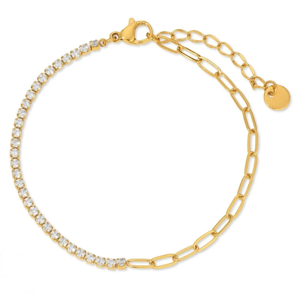 18K STAINLESS STEEL TARNISH FREE MIX BRACELET | 40B5215
