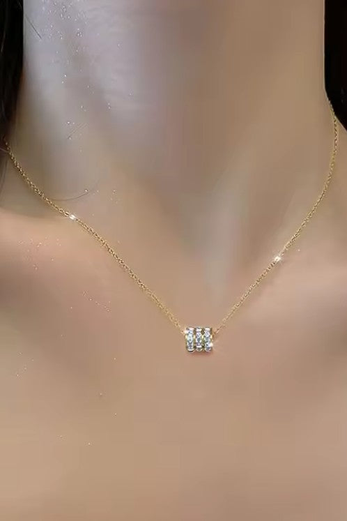 18K STAINLESS STEEL TARNISH FREE BARREL NECKLACE | 40NK9638