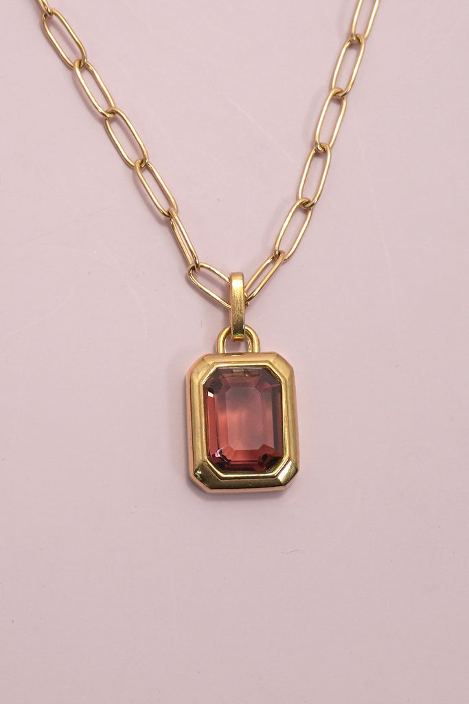 18K STAINLESS STEEL TARNISH FREE SQUARE NECKLACE | 40NK9653