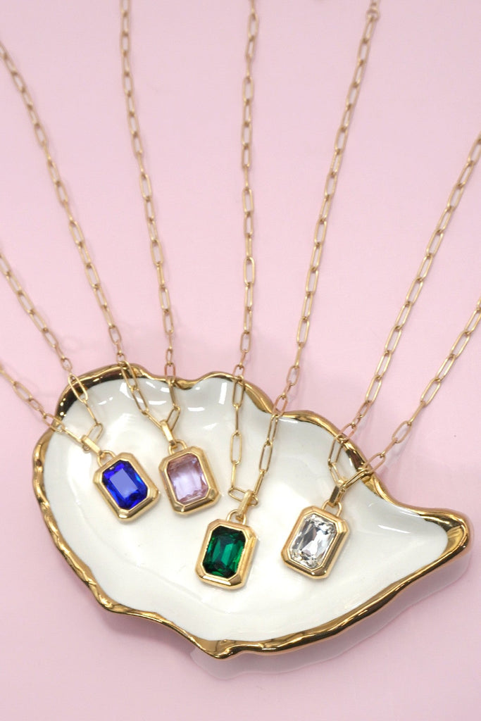 18K STAINLESS STEEL TARNISH FREE SQUARE NECKLACE | 40NK9653