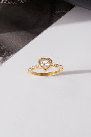 18K STAINLESS STEEL TARNISH FREE RHINESTONE RINGS | 40R136