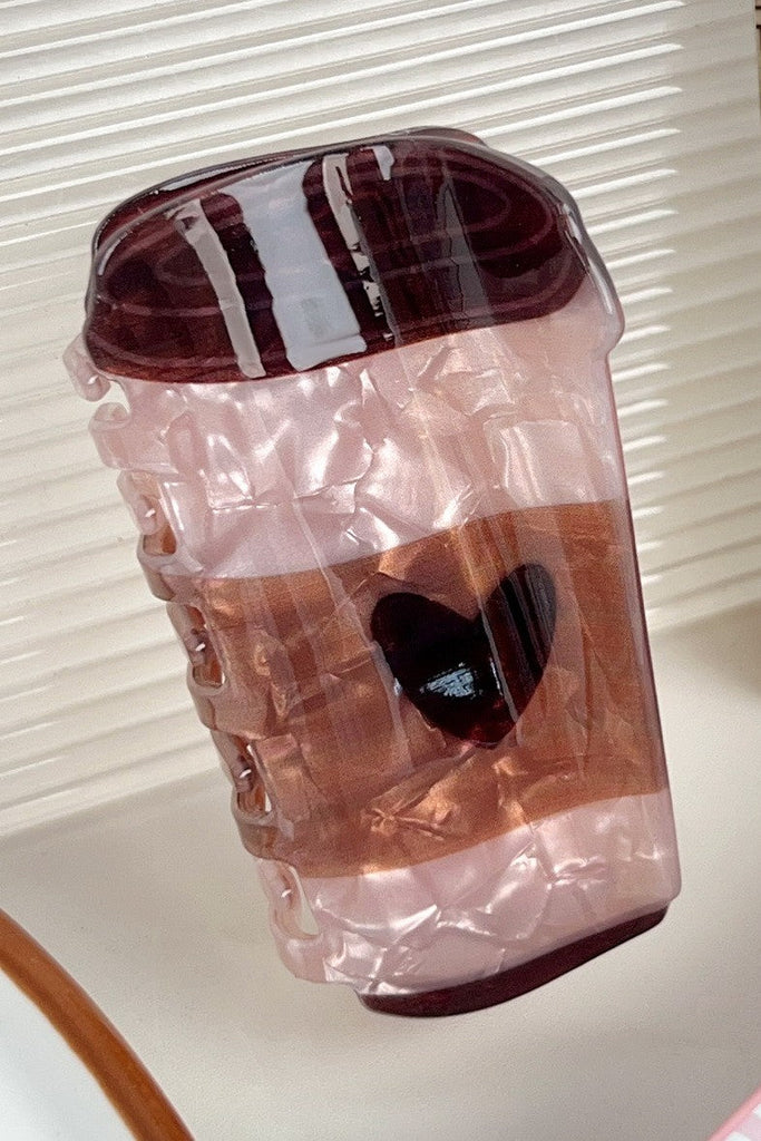 COFFEE CUP CROISSANT HAIR CLAW CLIPS | 40H1034