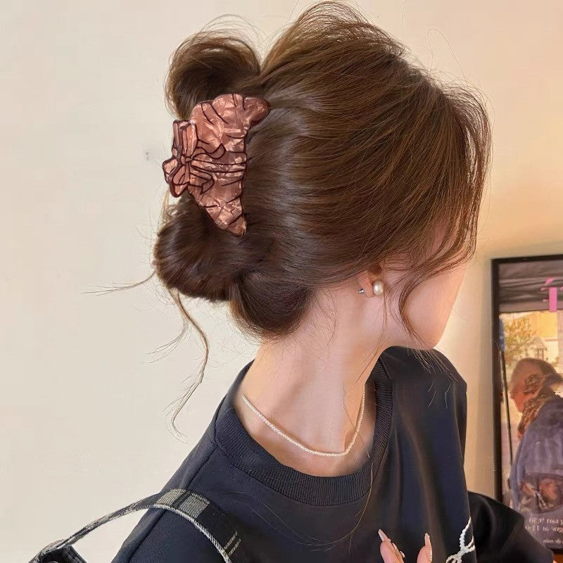 COFFEE CUP CROISSANT HAIR CLAW CLIPS | 40H1034