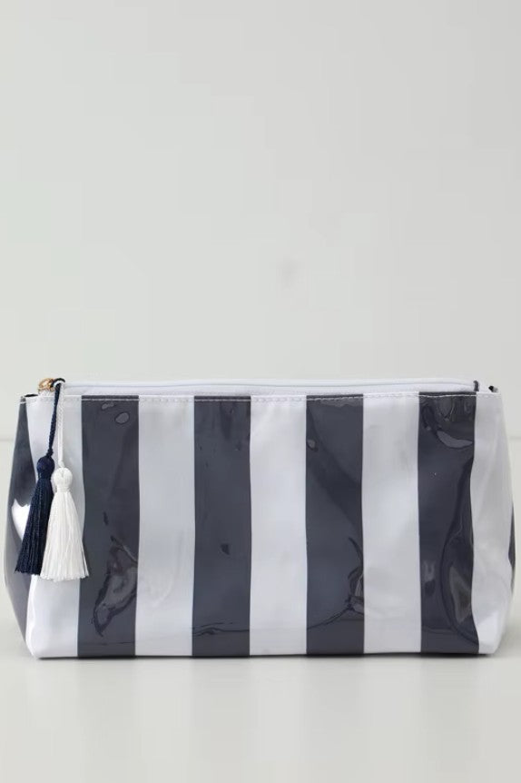TRAVEL STRIPE COSMETIC MAKEUP POUCH BAG | 40P594