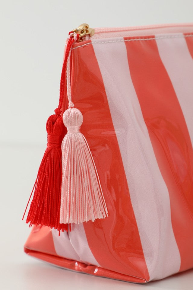 TRAVEL STRIPE COSMETIC MAKEUP POUCH BAG | 40P594