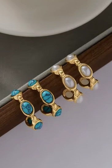 18K STAINLESS STEEL WATERPROOF TARNISH FREE HOOPS | 40E462