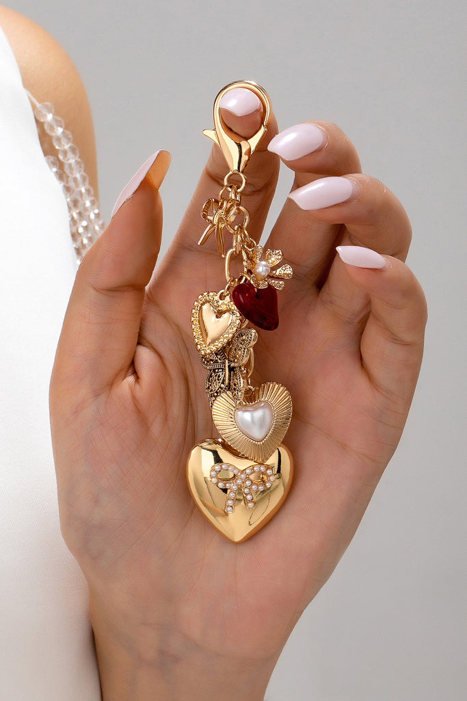 BAG CHARM-HEART BOW BUTTERFLY CHARM KEY CHAIN | 80K093