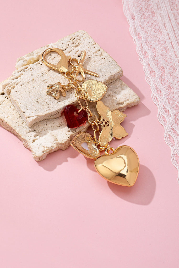 BAG CHARM-HEART BOW BUTTERFLY CHARM KEY CHAIN | 80K093