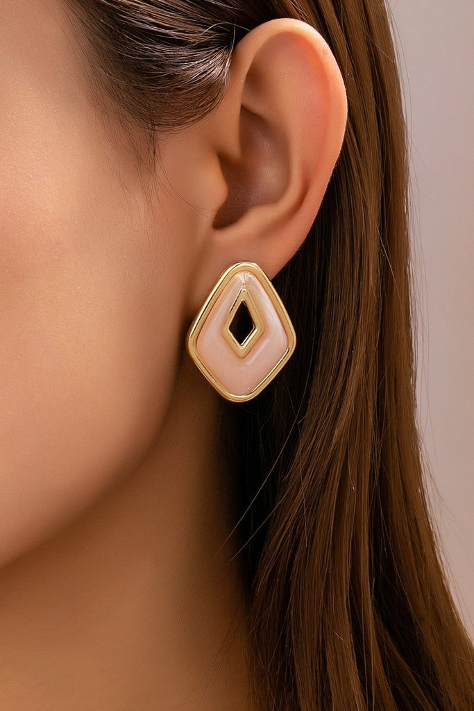 Enamel Geometric Stud Earrings Set | 80E61641