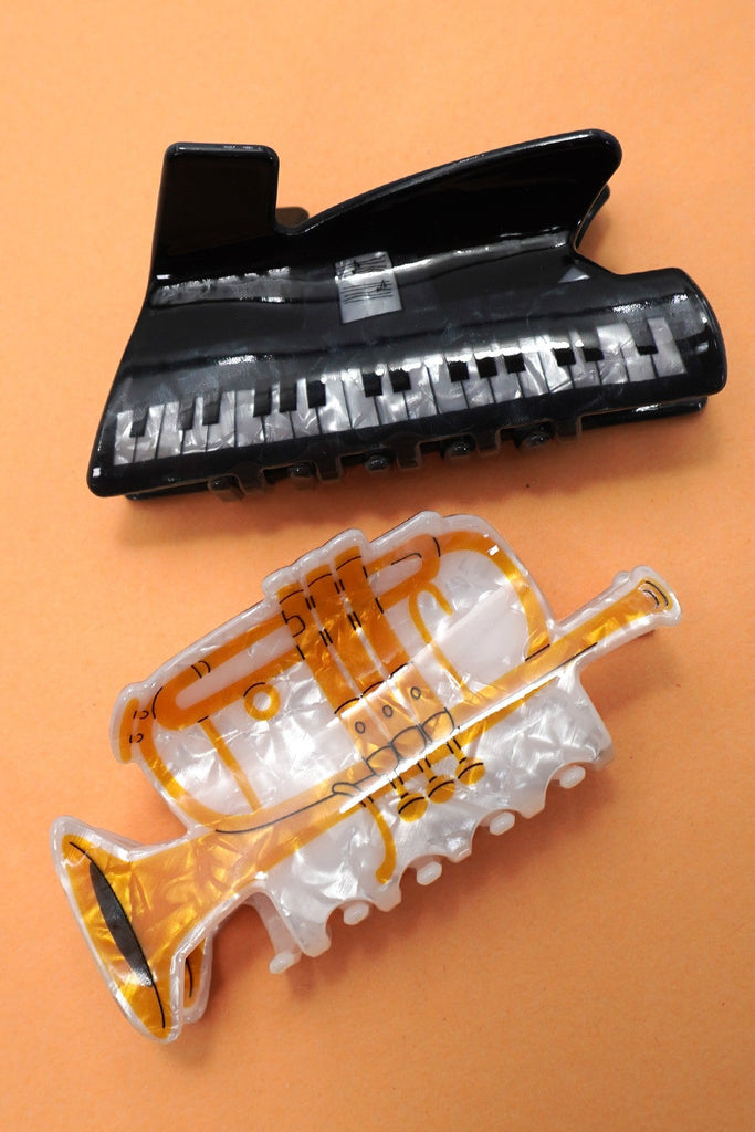 Musical Piano Violin Trumpet Hair Claw | 40H1039