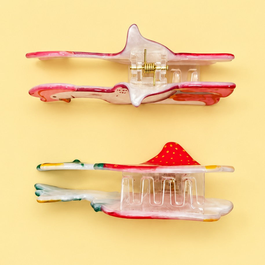 Whimsical Dressed Goose Hair Claw Clips | 40H1251