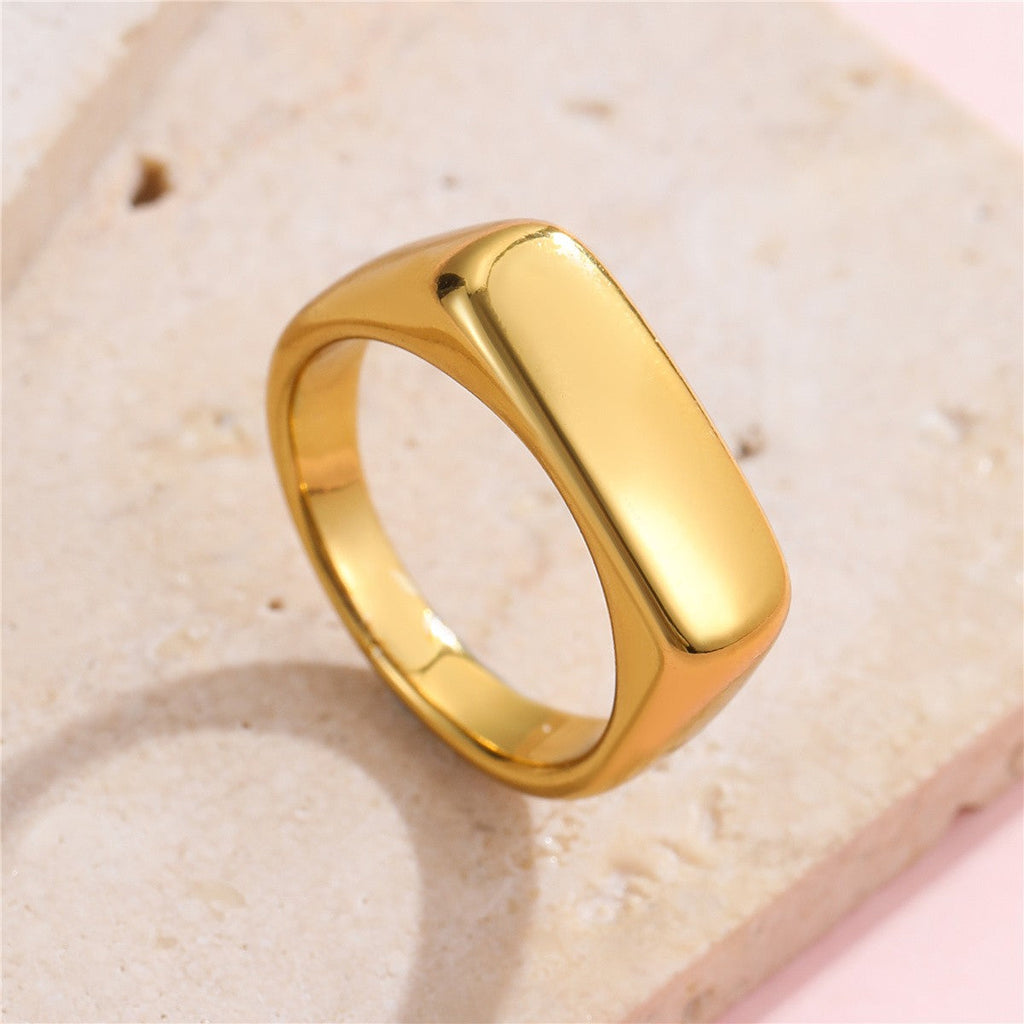 18K STAINLESS STEEL TARNISH FREE GEOMETRIC RINGS | 40R147
