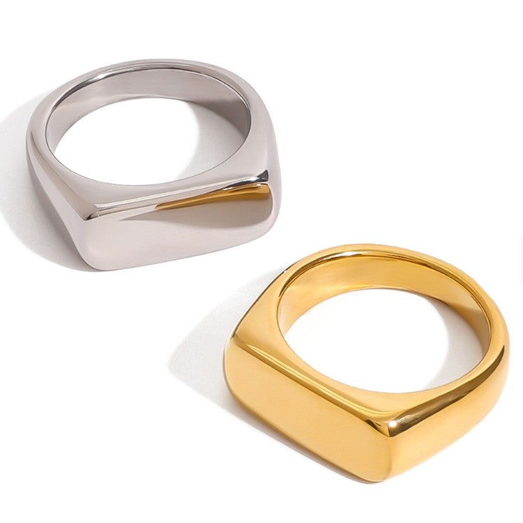 18K STAINLESS STEEL TARNISH FREE GEOMETRIC RINGS | 40R147