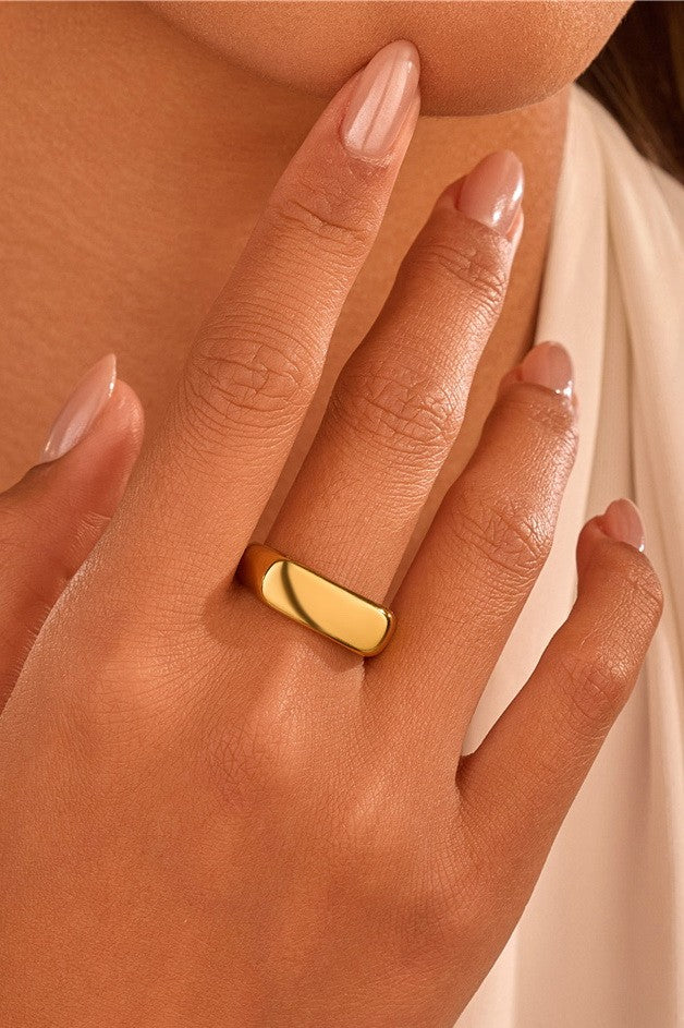 18K STAINLESS STEEL TARNISH FREE GEOMETRIC RINGS | 40R147