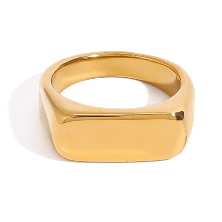18K STAINLESS STEEL TARNISH FREE GEOMETRIC RINGS | 40R147