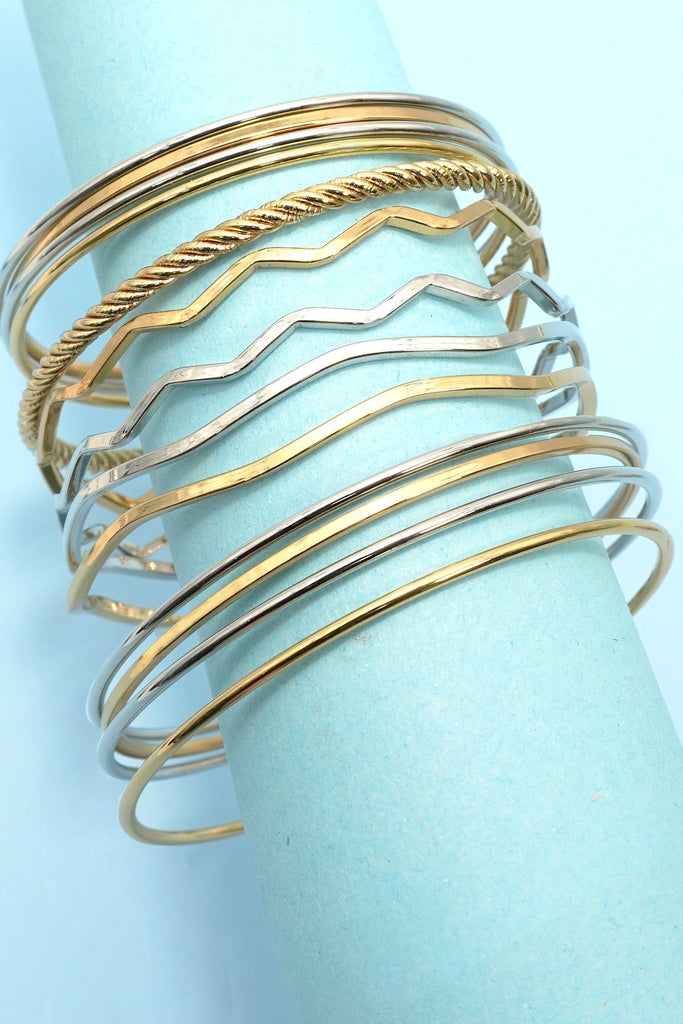 18K NON-TARNISH WATERPROOF STAINLESS STEEL BANGLE | 40B5237