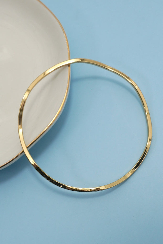 18K NON-TARNISH WATERPROOF STAINLESS STEEL BANGLE | 40B5237