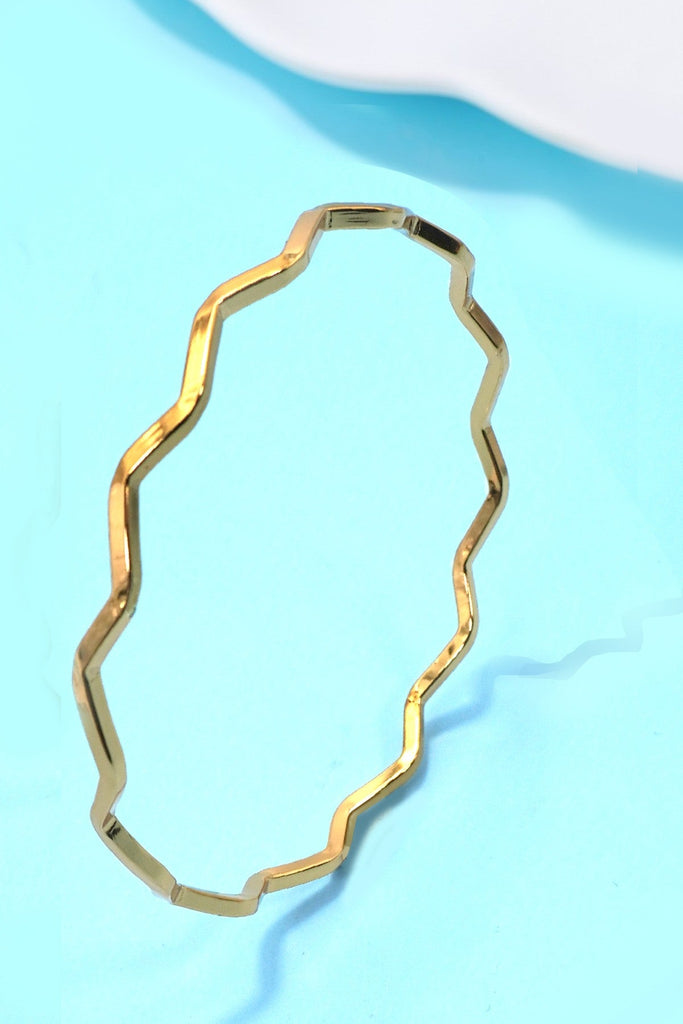 18K NON-TARNISH WATERPROOF STAINLESS STEEL BANGLE | 40B5237