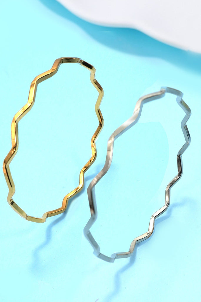 18K NON-TARNISH WATERPROOF STAINLESS STEEL BANGLE | 40B5237