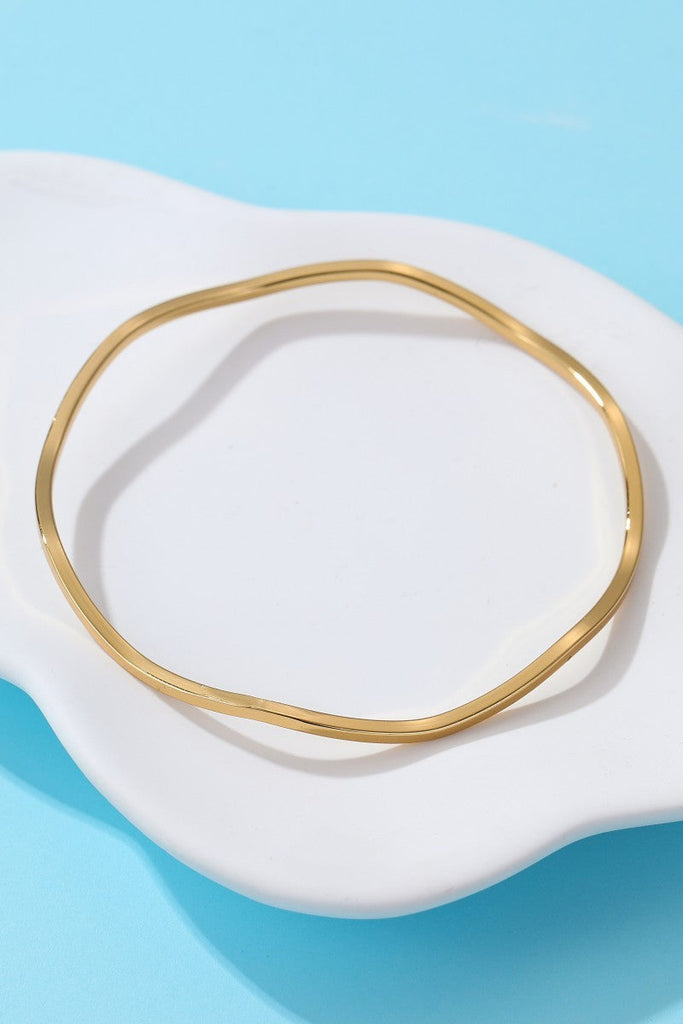 18K NON-TARNISH WATERPROOF STAINLESS STEEL BANGLE | 40B5237