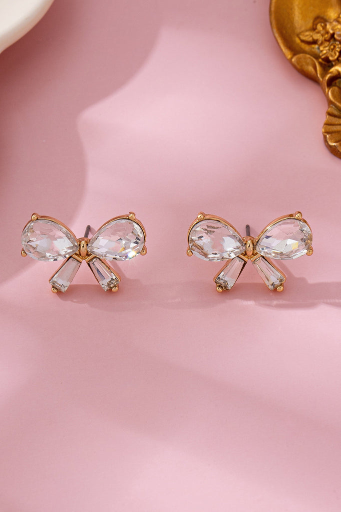 Crystal Bow Stud Earrings | 80E61820