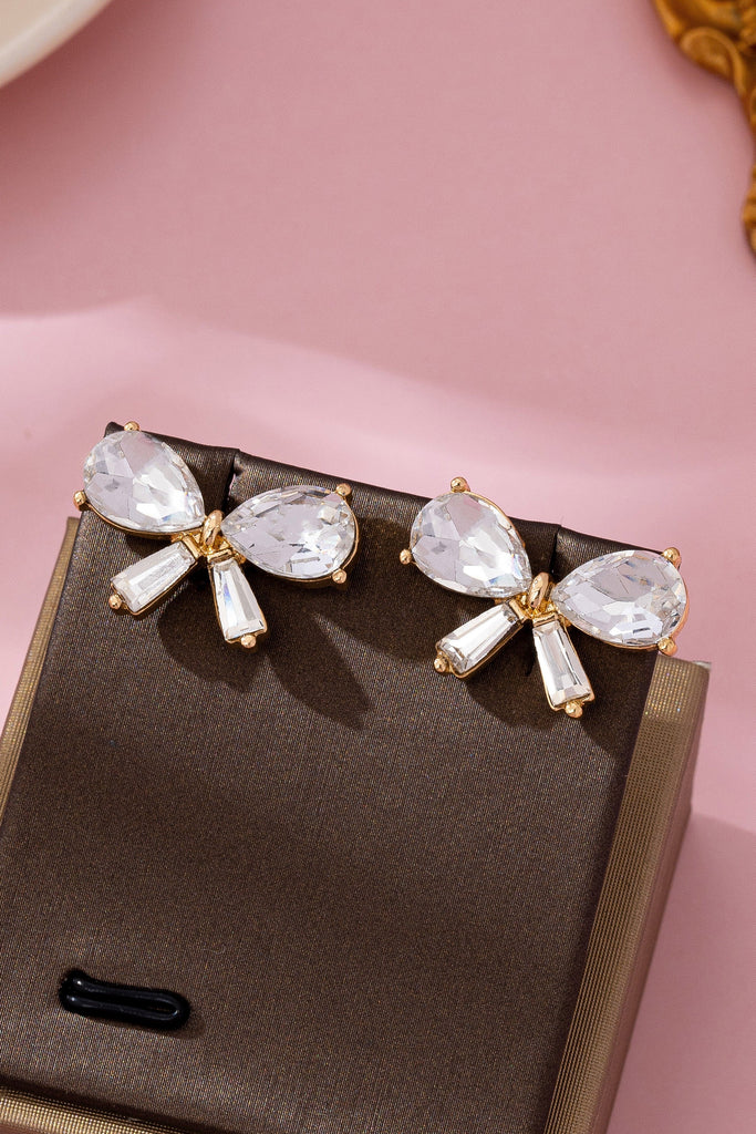 Crystal Bow Stud Earrings | 80E61820