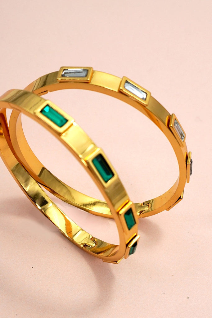 18K NON-TARNISH WATERPROOF STAINLESS STEEL BANGLE | 40B5240