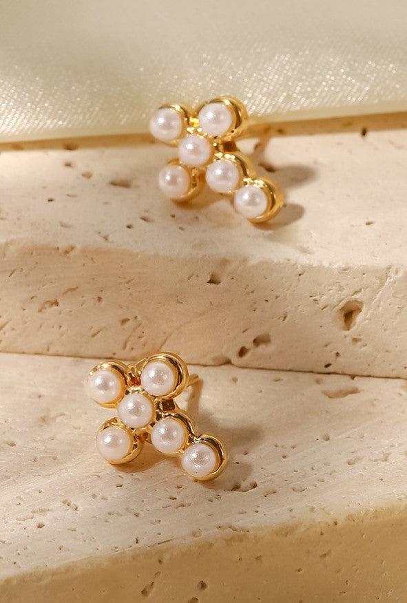 18K STAINLESS STEEL TARNISH FREE STUD EARRINGS | 40E470