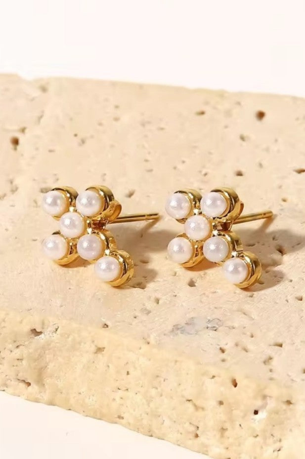 18K STAINLESS STEEL TARNISH FREE STUD EARRINGS | 40E470