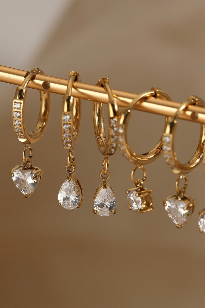 18K STAINLESS STEEL TARNISH FREE CRYSTAL EARRINGS | 40E471