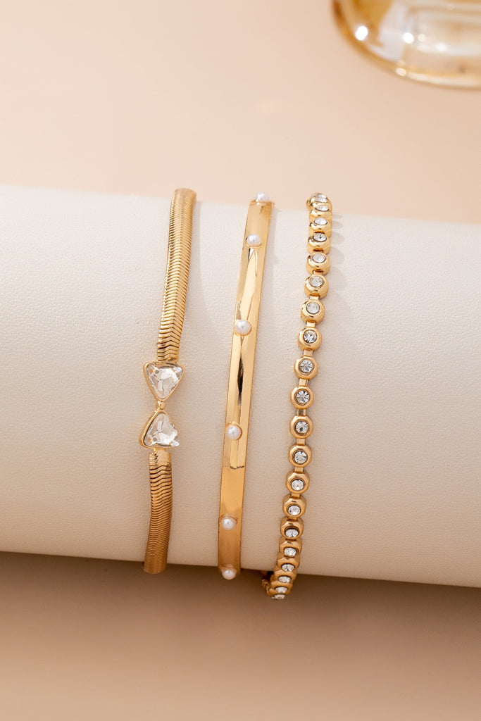 Herringbone Bow Bezels & Open Cuff Bracelet | 80B1638