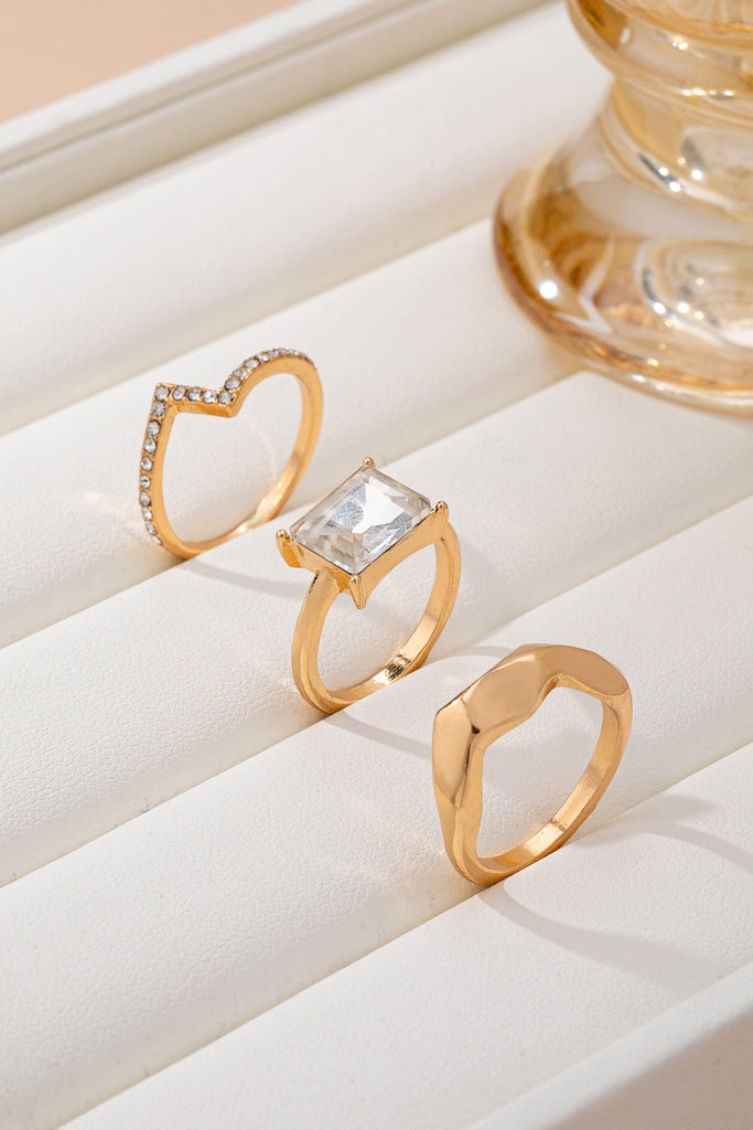 Geometric Sparkle Double Band Ring | 80R210