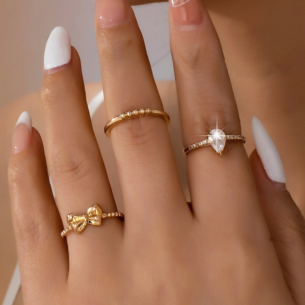 Multi Rhinestone Band Ring | 80R215