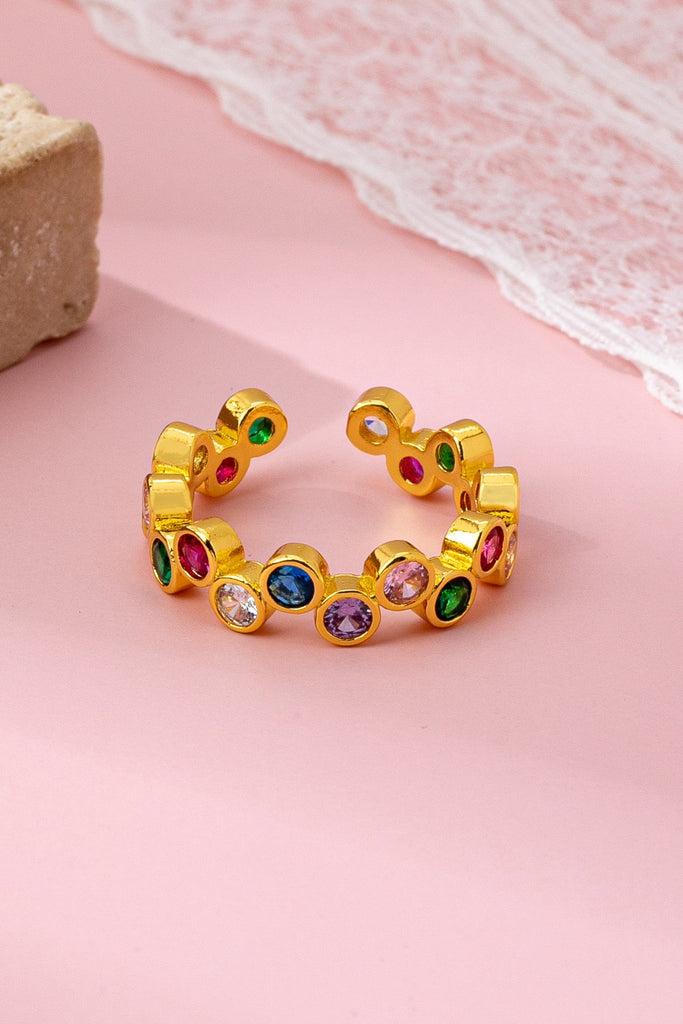 Multicolor Gemstone Beaded Ring | 80R218