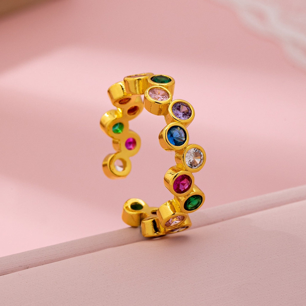 Multicolor Gemstone Beaded Ring | 80R218