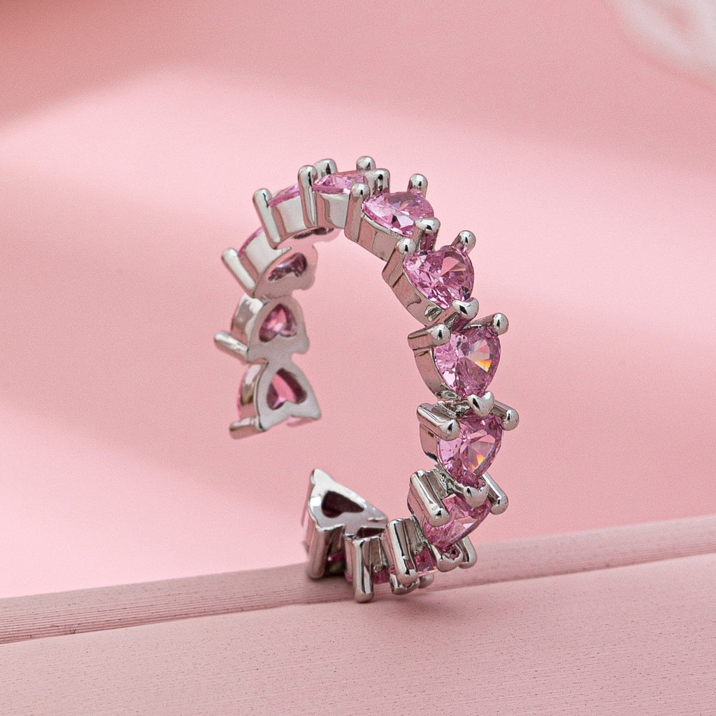 Pink Heart Eternity Band Ring | 80R219
