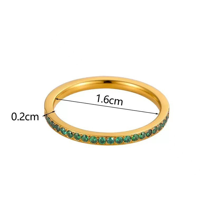 18K STAINLESS STEEL TARNISH FREE BAND RING | 40R148