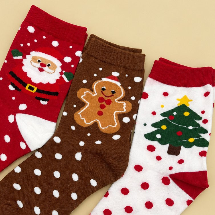 Festive Holiday Polka Dot Crew Socks | 40S02102