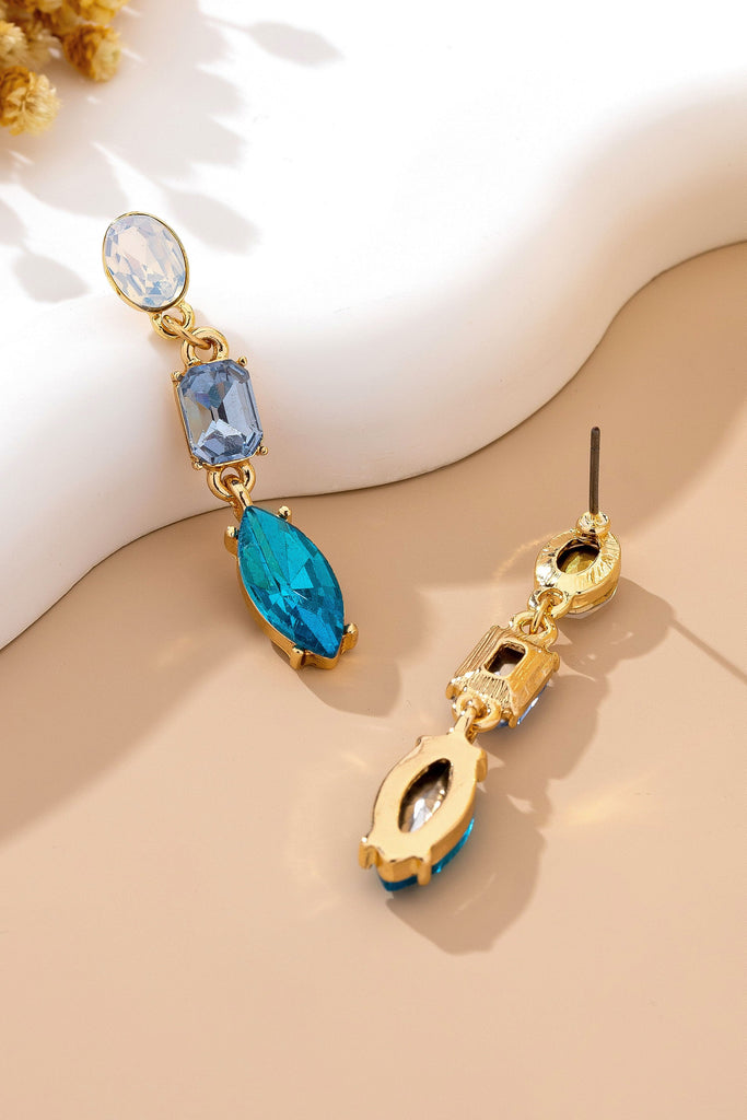 Ocean Blue Gem Drop Earrings | 80E61967