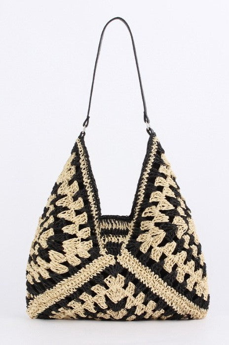 Crochet Open-Weave Boho Handbag | 40P602