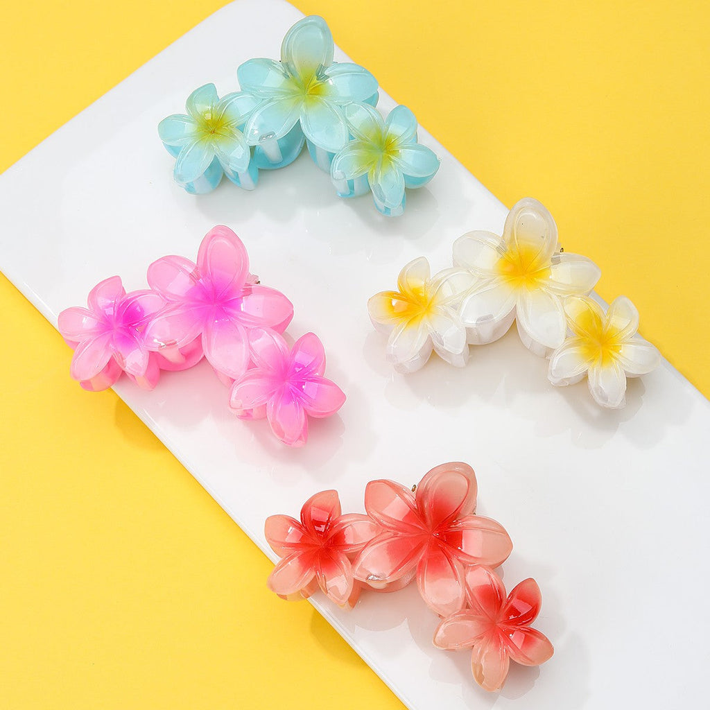 Gradient Resin Floral Hair Claw Clips | 40H1063