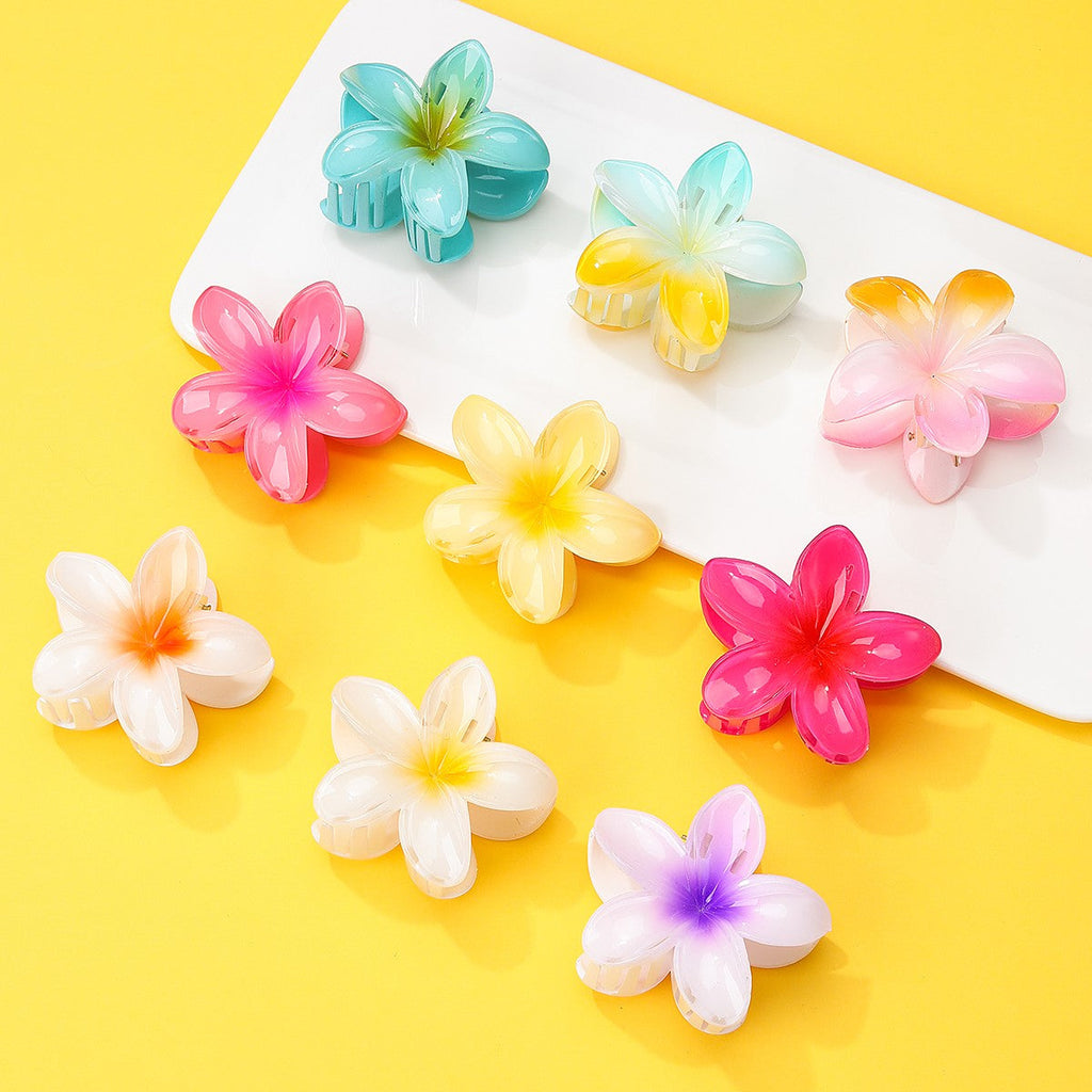 Gradient Floral Resin Hair Claw Clips | 40H1064