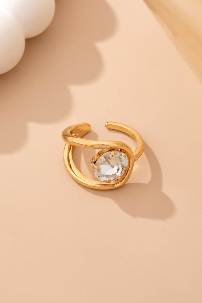 Crystal Twist Open Ring | 80R232